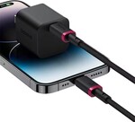 Rýchlonabíjací kábel Baseus Dura USB-C/Lightning 1 m, 20 W, čierno-červený