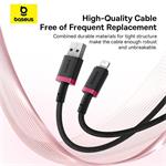 Rýchlonabíjací kábel Baseus Dura USB/Lightning 2 m 2,4 A červený/čierny