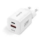 Rýchlonabíjačka ALIGATOR GaN, PD 33W USB + USB-C, biela