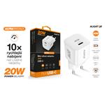 Rýchlonabíjačka ALIGATOR Mini, PD 20W USB-C, biela