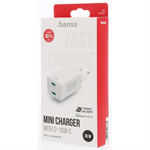Rýchlonabíjačka Hama USB, 2x USB-C PD/QC, 35 W