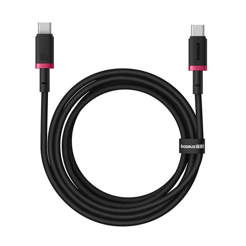 Rychlonabíjecí kabel Baseus Dura USB-C/USB-C 2m 100W červeno černý