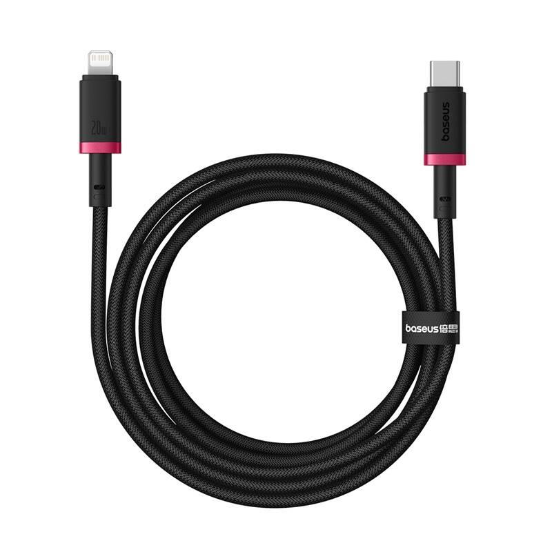 Rychlonabíjecí kabel Baseus Dura USB/Lightning 2m 20W černo červený