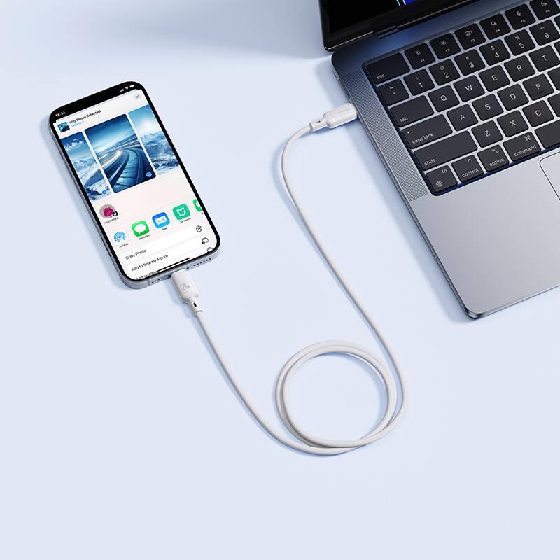 Rychlonabíjecí kabel Baseus Silky USB-C/Lightning 1m 20W bílý