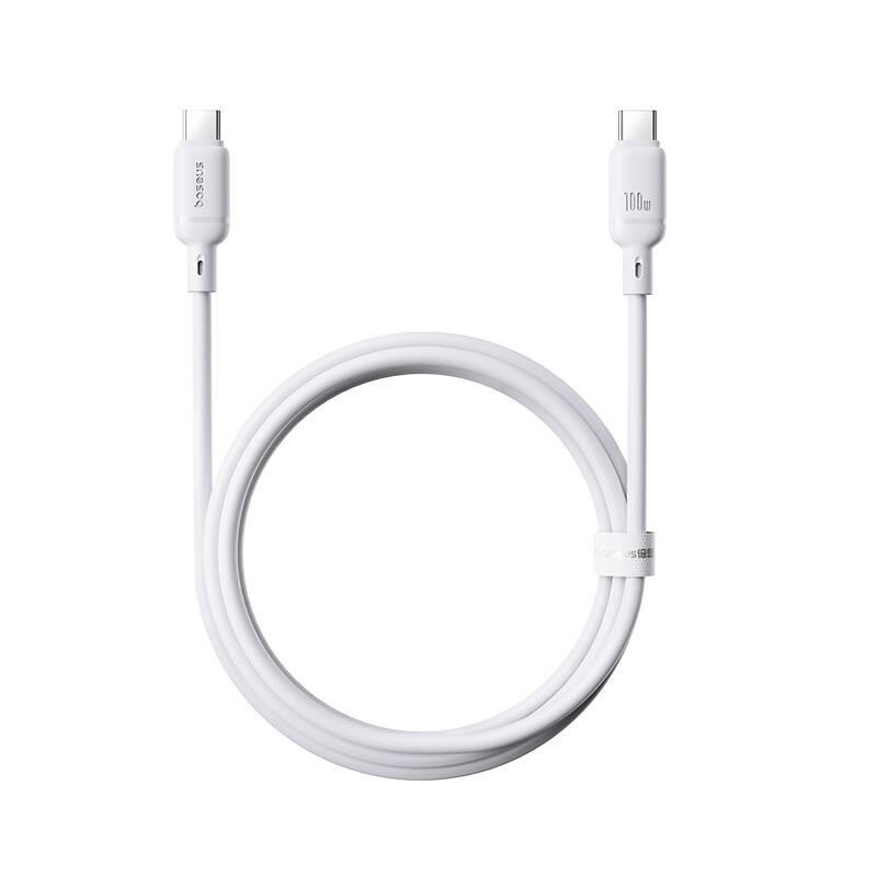 Rychlonabíjecí kabel Baseus Silky USB-C/USB-C 1m 100W bílý