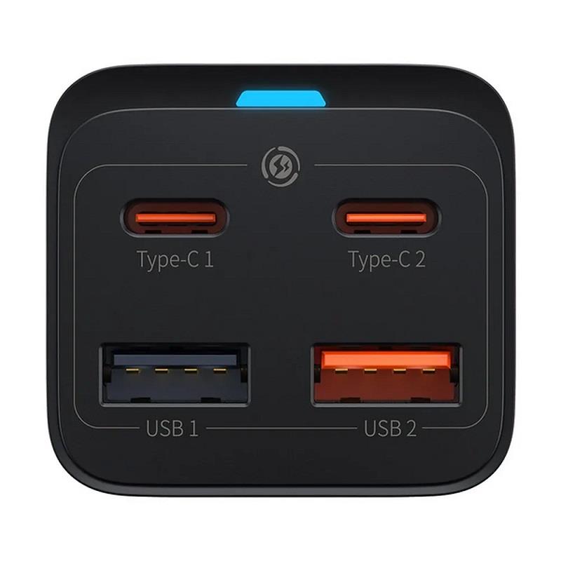 Rychlonabíječka do sítě Baseus GaN3 Pro, 2x USB-C, 2x USB 65W černá
