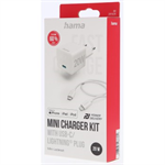 Sada Hama: rýchla nabíjačka USB-C PD 20 W USB-C Lightning kábel 1 m