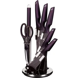Sada nožov BerlingerHaus v stojane z nehrdzavejúcej ocele Purple Eclipse Collection, 8 ks