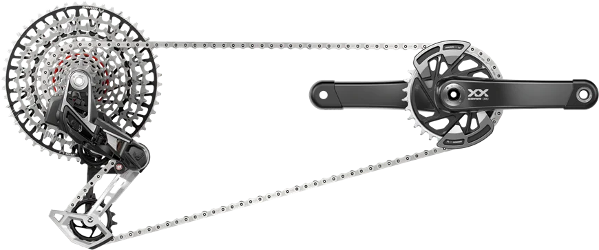 Sada SRAM XX T-Type Eagle Transmission Powermeter AXS, délka klik 175mm