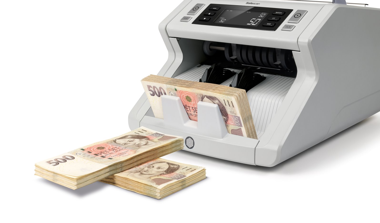 SAFESCAN 2250 automatická počítačka bankovek s možností ověřování ochranných prvků.