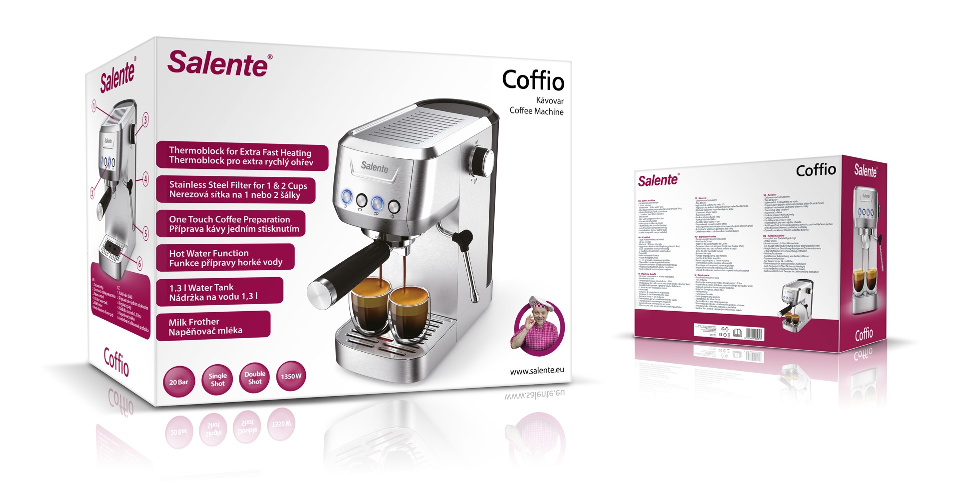 Salente Coffio z nerezovej ocele