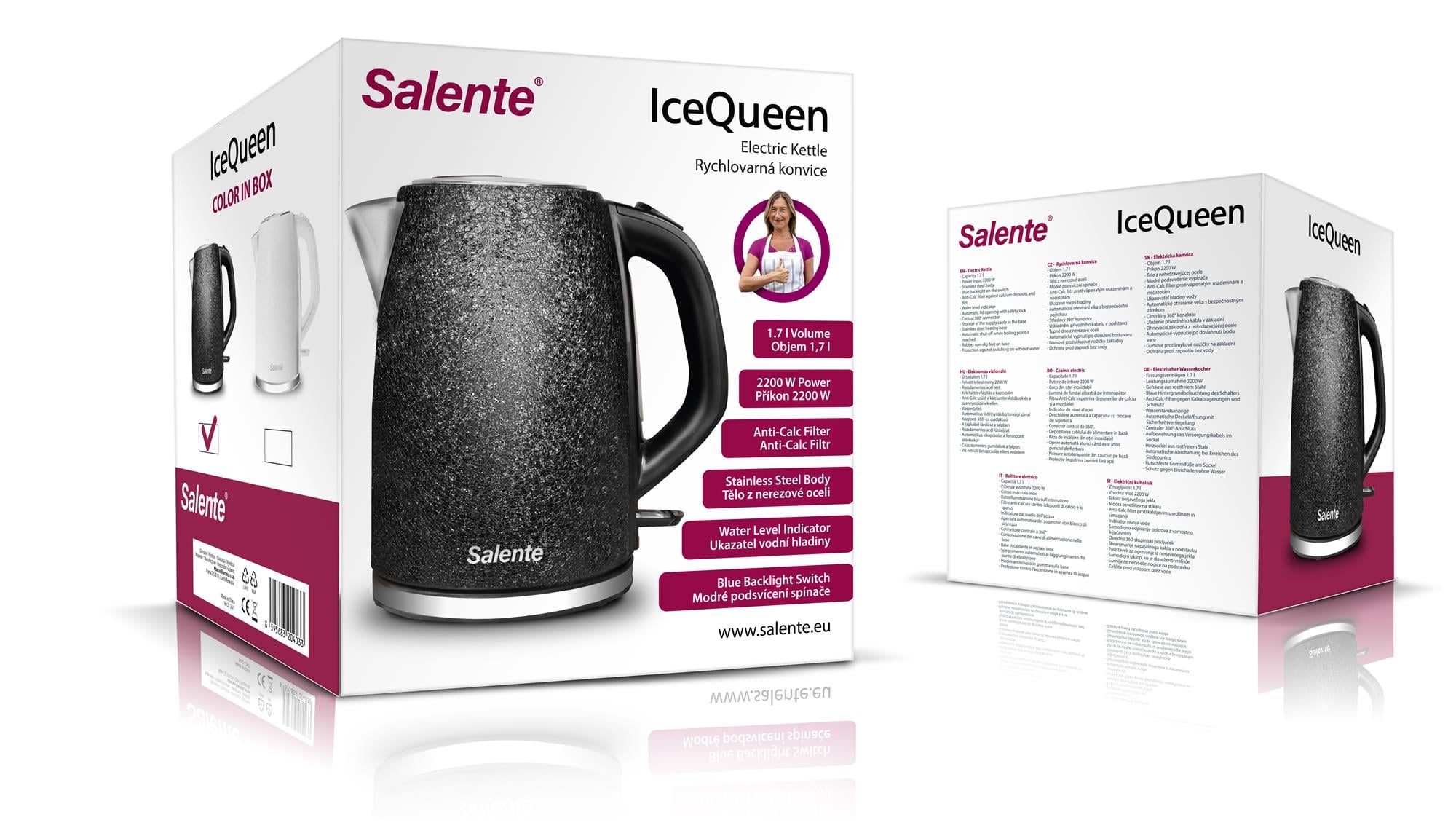 Salente IceQueen, rychlovarná konvice, černá