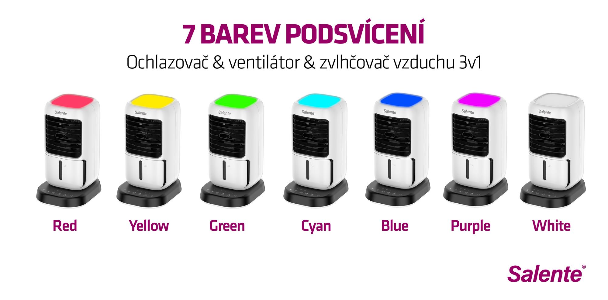 Salente IceTop, chladnička/ventilátor/vlhčovač, biela
