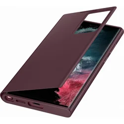 Samsung flipové pouzdro Clear View EF-ZS908C pro Galaxy S22 Ultra vínové