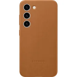 Samsung Kožený zadný kryt pre Samsung Galaxy S23 Camel