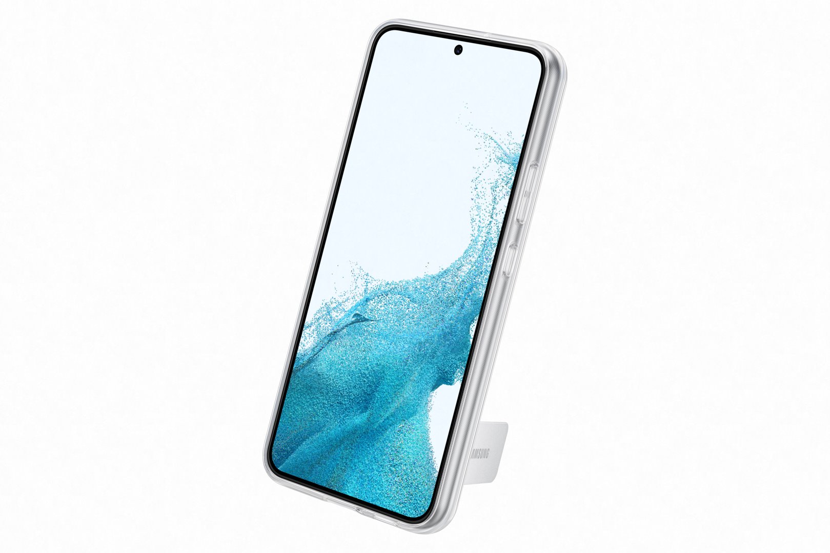 Samsung priehľadný zadný kryt so stojanom EF-JS906C pre Galaxy S22 transparentný
