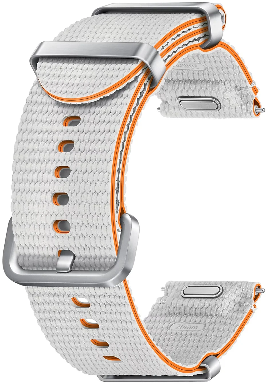 Samsung štýlový športový remienok pre hodinky Watch 7 veľkosti M/L strieborný