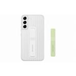 Samsung tvrdený ochranný zadný kryt so stojanom EF-RS906C pre Galaxy S22 biely