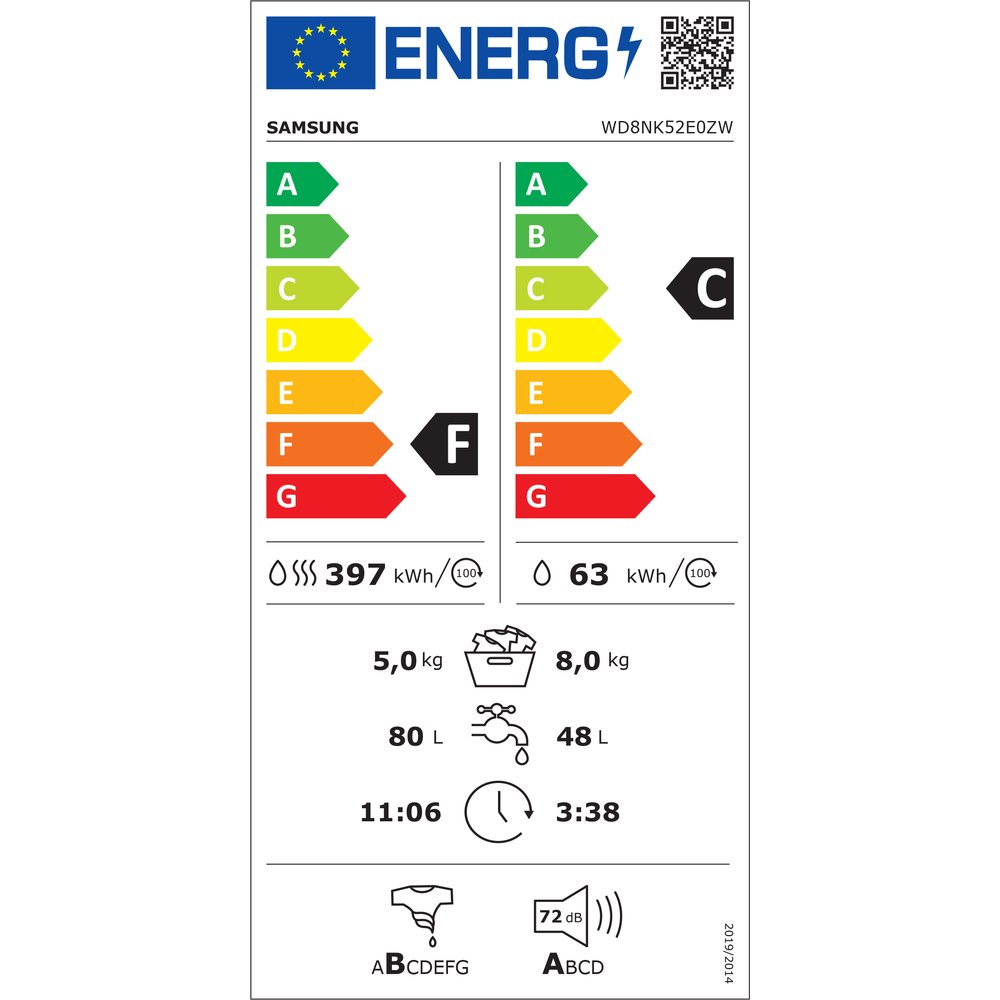 Samsung WD8NK52E0ZW/LE