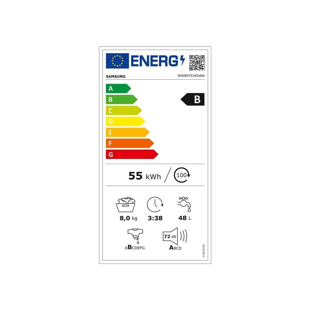 Samsung WW80T534DAW/S7