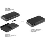 Sandberg Solar 4-Panel Powerbank 25000 mAh, solárna nabíjačka, čierna