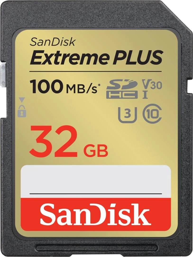 SanDisk Extreme PLUS SDHC 32GB 100MB/s UHS-I U3 Class 10