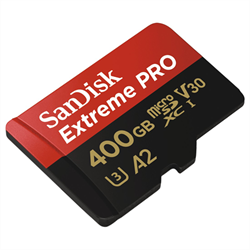 SanDisk Extreme Pro microSDXC 400GB 170MB/s A2 Class 10 UHS-I U3 + adaptér SDSQXCZ-400G-GN6MA - Paměťové karty