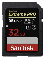 SanDisk Extreme Pro SDHC 32GB 95MB/s Class 10 UHS-I U3 V30 SDSDXXG-032G-GN4IN