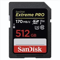 SanDisk Extreme Pro SDXC 512GB 170 MB/s C10 V30 UHS-I U3 SDSDXXY-512G-GN4IN - Paměťové karty