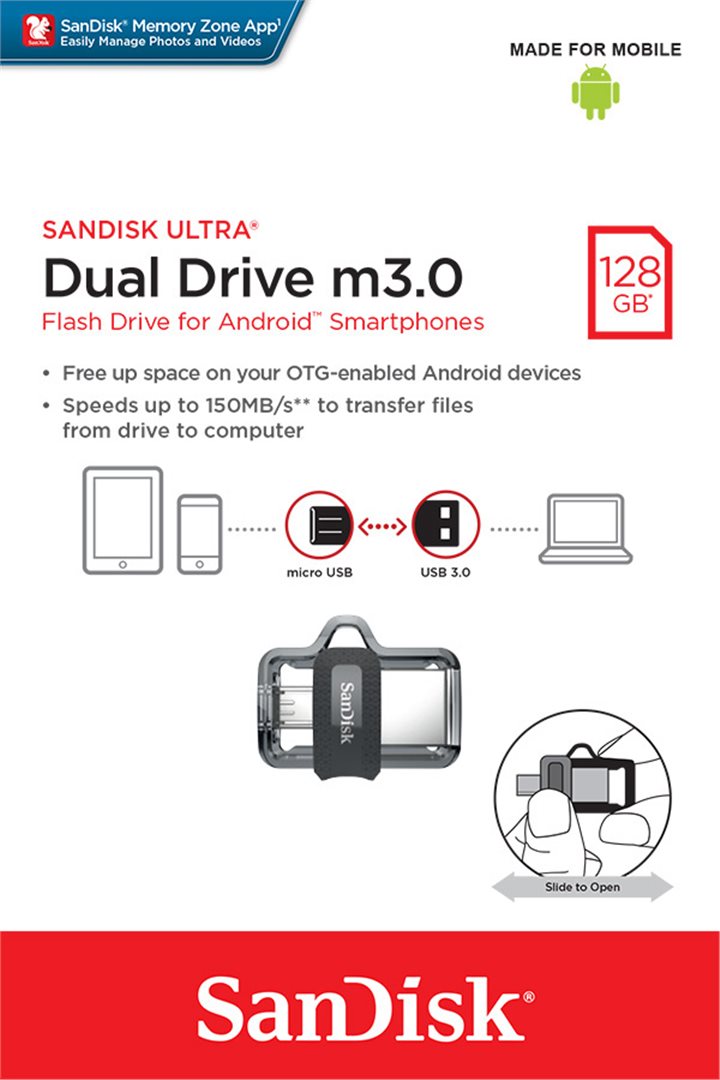 SanDisk Ultra Android Dual USB Drive 128 GB