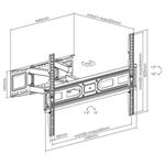 SBOX nástěnný držák 37"-80", naklápěcí, černá (PLB-3646-2)