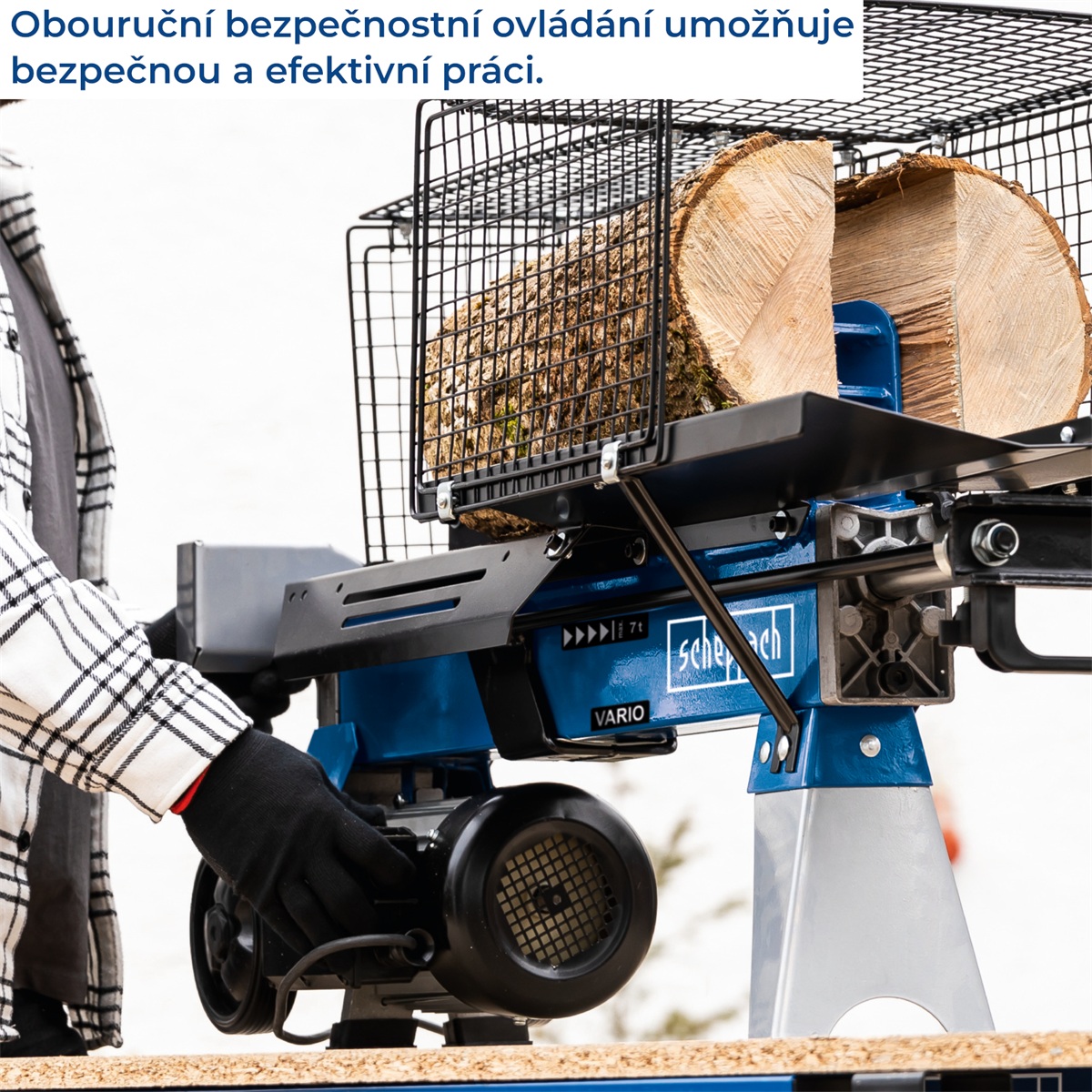 Scheppach HL 760 LS horizontální štípač na dřevo 7t se stojanem