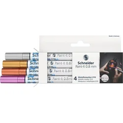 SCHNEIDER Akrylový popisovač "Paint-It 010", sada 4 rôznych farieb, 0,8 mm ML01011501