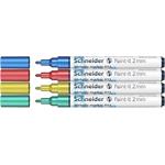 SCHNEIDER Akrylový popisovač "Paint-It 011", 4 různé kovové barvy, sada, 2 mm ML01111502