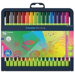 SCHNEIDER Fineliner "Line-Up", sada 16 ks rôznych farieb, 0,4 mm