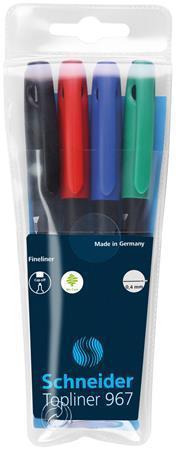 SCHNEIDER Liner  "Topliner 967", 4 barvy, 0,4mm