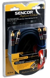 SENCOR Digitální audio kabel, 2x Cinch/RCA konektor - 2x Cinch/RCA, 2,5m