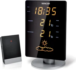 Sencor Meteostanice s bezdrátovým sensorem měření teploty SWS 230, velký žlutý LED