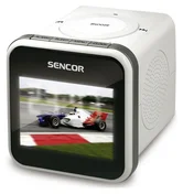SENCOR Multimediální radiobudík SRC 602W bílý, LCD 8.9cm, XviD, DivX, AVI, SD/MMC, ID3 Tag, FM rádio, USB