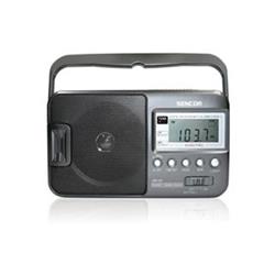 Sencor Přenosný radiopřijímač SRD 207, FM/AM přijímač, LCD display s podsvícením, zobrazení času a frekvence, budík