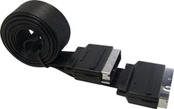SENCOR SCART konektor (21 pinů) - SCART konektor (21 pinů), pozlacený, plochý kabel, délka 4m