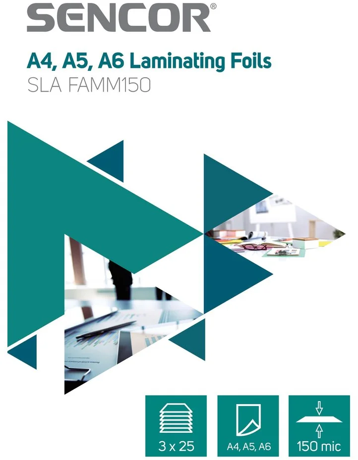 Sencor SLA FAMM150 Sada laminovacích fólií A4; A5; A6
