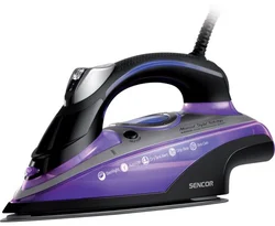 SENCOR SSI 8421 NAPAŘOVACÍ ŽEHLIČKA,2200W,Soft Grip,Nano Silver technologie,Steam Tip,Podsvícený digitální displej