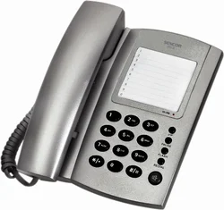 SENCOR stolní telefon STD 20, Funkce Flash, Pause, LED, montáž na stěnu