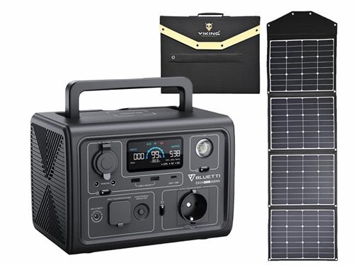 Set bateriový generátor BLUETTI EB3A a solární panel Viking L180