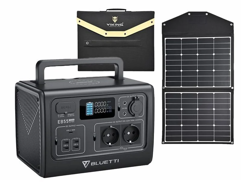Set bateriový generátor BLUETTI EB55 a solární panel Viking L90