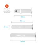 Set silikonových řemínků FIXED Silicone Sporty Strap pro Apple Watch 42/44/45/46mm, bílý