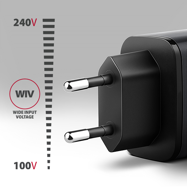 Sieťová nabíjačka AXAGON ACU-PQ67 GaN 67 W, USB-A + USB-C, PD3.0/PPS/QC4+/SFC2.0/Apple