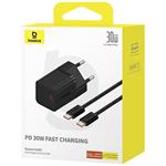 Sieťová nabíjačka Baseus GaN5 30W s káblom USB-C/USB-C 100W