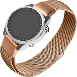 Sieťovaný remienok z nehrdzavejúcej ocele FIXED Mesh Strap pre Garmin QuickFit 20 mm, ružové zlato